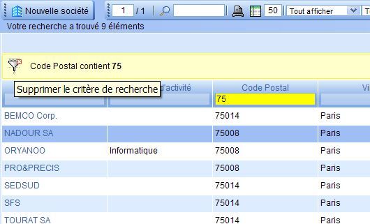Enlever un filtre