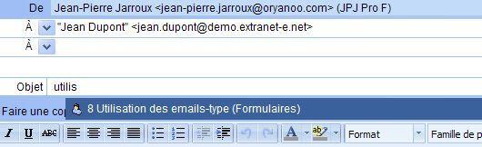 Choix du mail-type
